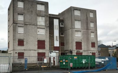 Demolition begins for Nithsdale Flats