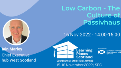 hub West CEO looks forward to chairing session at forthcoming Learning Places Scotland Conference